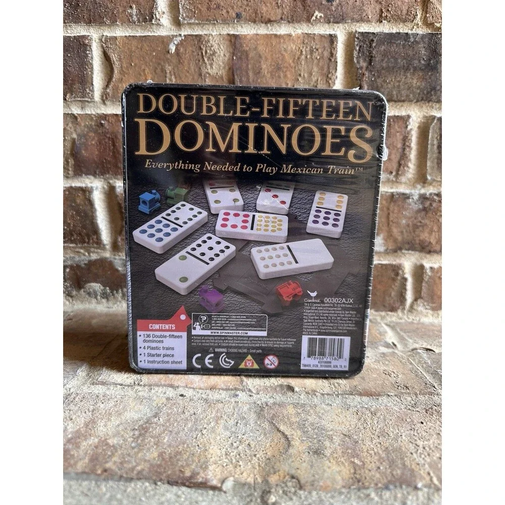 Double Fifteen Dominoes by Cardinal-Collectors Tin-New sealed